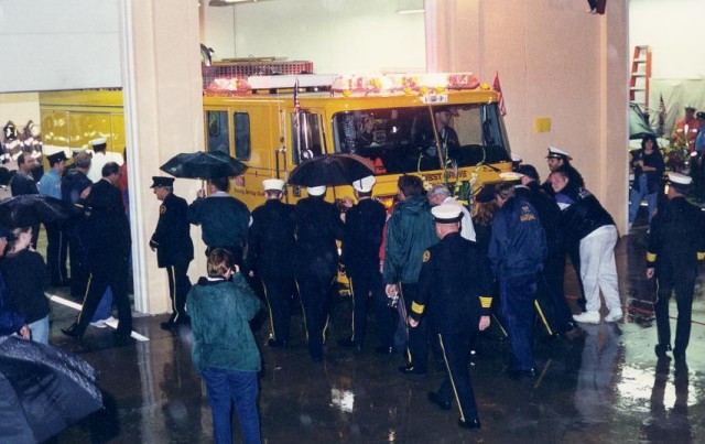 Rainy night for the housing of Engine 12, '98